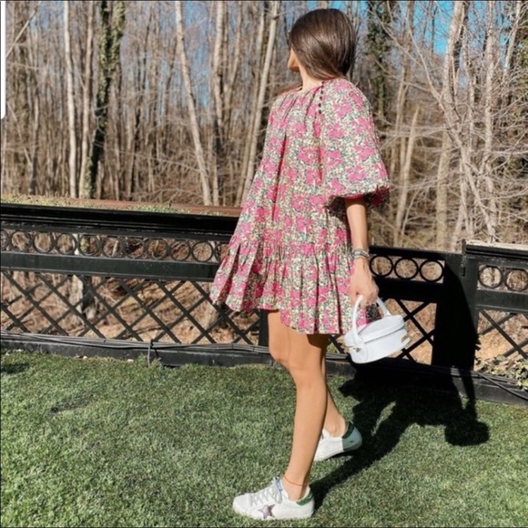 Zara puff shoulder print dress - Picture 4 of 12